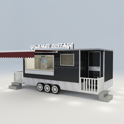 Casa móvel convenientemente equipada Cottage Food Snack Trailer Remolque com banheiro e cama