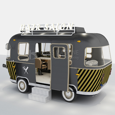 1000 kg de aço inoxidável eléctrico móvel de corte de cabelo salão barbeiro loja van caminhão trailer