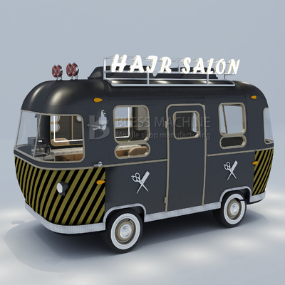 1000 kg de aço inoxidável eléctrico móvel de corte de cabelo salão barbeiro loja van caminhão trailer
