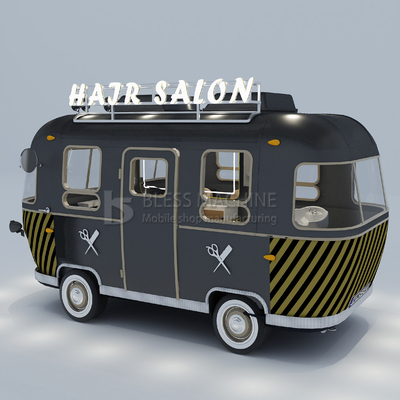 1000 kg de aço inoxidável eléctrico móvel de corte de cabelo salão barbeiro loja van caminhão trailer