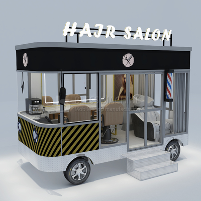 3.0kw Elétrico móvel de corte de cabelo salão barbeiro loja estilo design Perm Van Carrinho de reboque