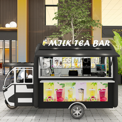 Milk Tea Bar Tricycle 2022 Triciclo elétrico para equipamento completo de máquinas no Outlet
