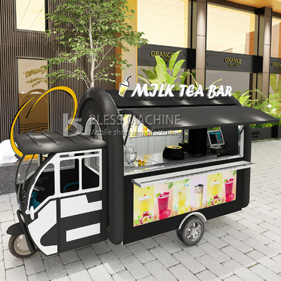 Milk Tea Bar Tricycle 2022 Triciclo elétrico para equipamento completo de máquinas no Outlet