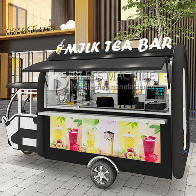 Milk Tea Bar Tricycle 2022 Triciclo elétrico para equipamento completo de máquinas no Outlet