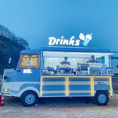 4 Rodas Elétricas Vans móveis para alimentação rápida multiuso Snack Catering Bebidas Café