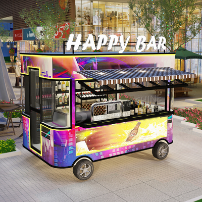2022 Electric Mobile Wine Cocktail Drink Bar Van Truck Trailer Cart e personalizado
