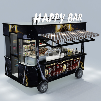 110v/220v Bar de bebidas de vinho elétrico móvel Van Carro de reboque para fazendas 2022