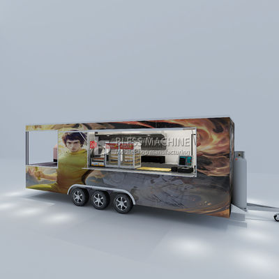 Customizado Multifunção Móvel estilo quadrado Kung Fu Artes Marciais Pizza Food Tow Trailer