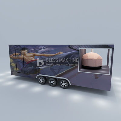 Customizado Multifunção Móvel estilo quadrado Kung Fu Artes Marciais Pizza Food Tow Trailer