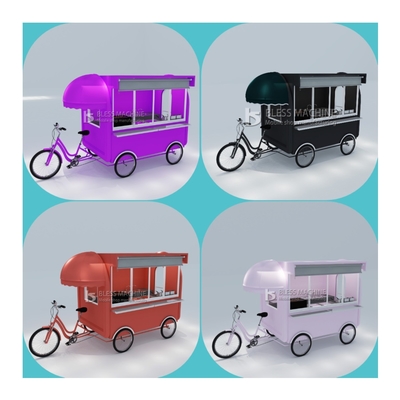 Multipurpose Mobile Fast Food Snack Beverage Pedal Bicicleta Triciclo para Snack Food 2022