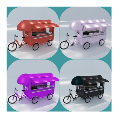 Multipurpose Mobile Fast Food Snack Beverage Pedal Bicicleta Triciclo para Snack Food 2022