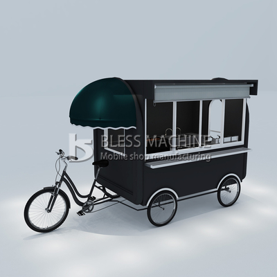 2022 Outlet Multipurpose Mobile Fast Food Snack Bebidas Bebidas Pedal Bicicleta Triciclo