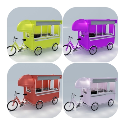 2022 Outlet Multipurpose Mobile Fast Food Snack Bebidas Bebidas Pedal Bicicleta Triciclo