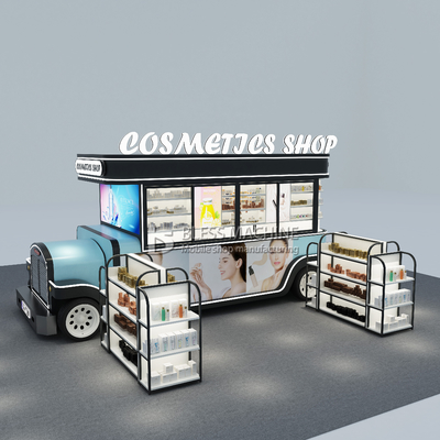 2023 Cosméticos Elétricos Móveis Personalizados Produto de Maquiagem Cuidados da Pele Carrinho Boutique Trailer