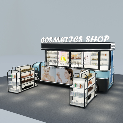 2023 Cosméticos Elétricos Móveis Personalizados Produto de Maquiagem Cuidados da Pele Carrinho Boutique Trailer