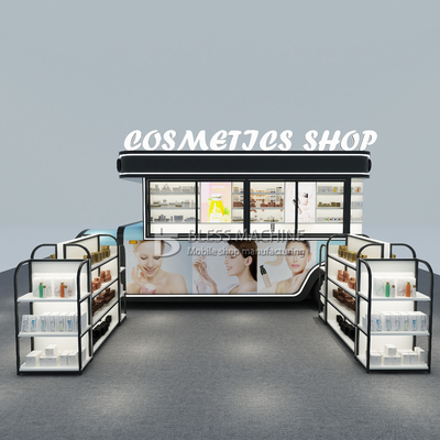 2023 Cosméticos Elétricos Móveis Personalizados Produto de Maquiagem Cuidados da Pele Carrinho Boutique Trailer