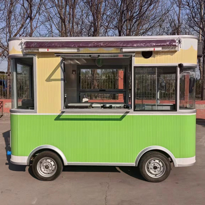 Carrinho móvel de quiosque elétrico de lanches e bebidas de restauração