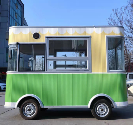 Carrinho móvel de quiosque elétrico de lanches e bebidas de restauração