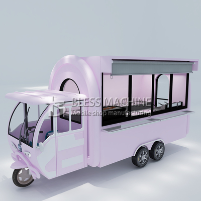 Triciclo elétrico móvel multiuso para fast food snack bebidas bebidas 40kms por hora
