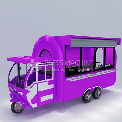 Triciclo elétrico móvel multiuso para fast food snack bebidas bebidas 40kms por hora