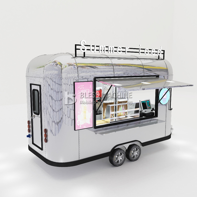 Outlet Mobile Sorvete Bebidas Alimentos Snack Van Trailer Boutique com capacidade de 1000kg