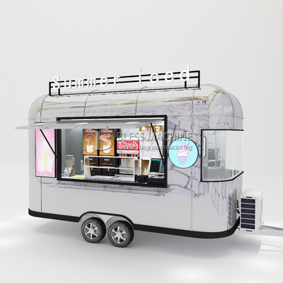 Outlet Mobile Sorvete Bebidas Alimentos Snack Van Trailer Boutique com capacidade de 1000kg