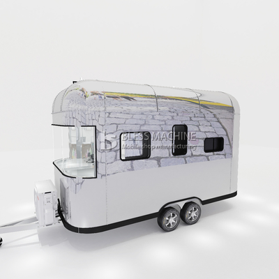 Outlet Mobile Sorvete Bebidas Alimentos Snack Van Trailer Boutique com capacidade de 1000kg