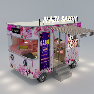Salão de manicure móvel de unhas elétrico Carrinho de caminhão de reboque 2023 Chegada quente do outlet
