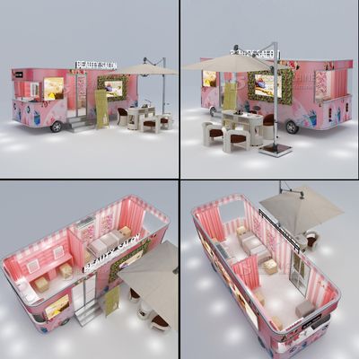 Salão de manicure móvel de unhas elétrico Carrinho de caminhão de reboque 2023 Chegada quente do outlet