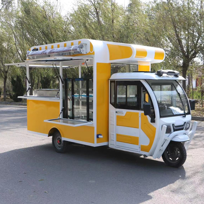 2023 Multipurpose Mobile Electric Fast Food Snack Tricycle Pedicab e Alimentado por Bateria