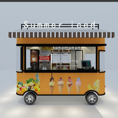 2022 Global Electric Mobile Ice Cream and Cold Drink Truck personalizado para Verão gelado
