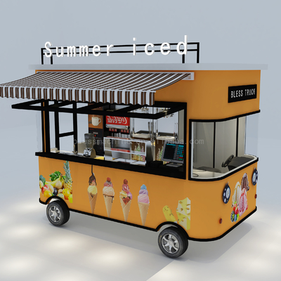2022 Global Electric Mobile Ice Cream and Cold Drink Truck personalizado para Verão gelado
