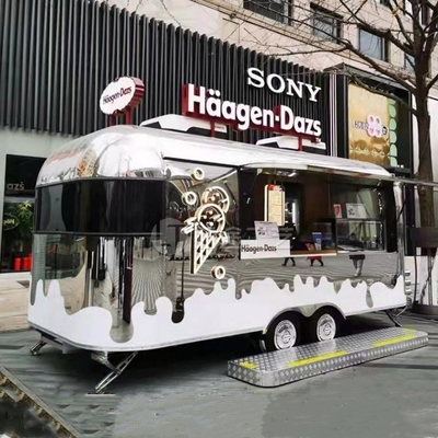 Aço inoxidável fast food snack bebida cerveja bebida sorvete café leite chá trailer bar cart