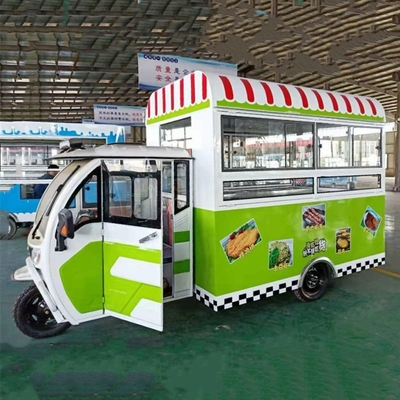 Triciclo elétrico móvel multiuso para lanches e bebidas de fast food Outlet 2023