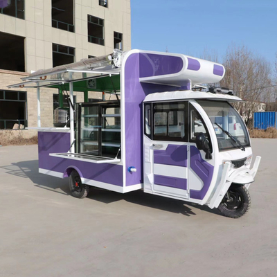 Triciclo elétrico móvel multiuso para lanches e bebidas de fast food Outlet 2023