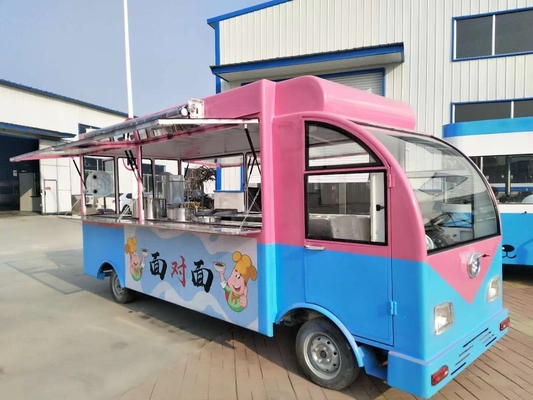 Carrinho de alimentos móvel Caminhão de lanches elétricos para café da manhã rápido e frutas e legumes