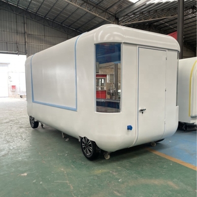 Mini caminhão de lanches de quatro rodas comercial para café da manhã e corda frita em barraca móvel