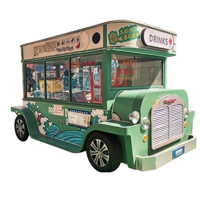 Mini caminhão de lanches de quatro rodas comercial para café da manhã e corda frita em barraca móvel