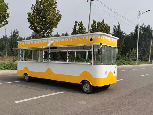 Multifuncional 2000w Quatro Rodas Elétrico Hambúrguer Snack Carro Comercial