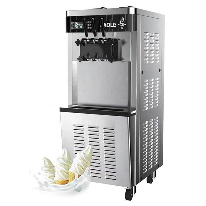 Máquina de sorvete de 3 sabores e 1 mistura para servir sorvete suave a solução perfeita para o seu negócio