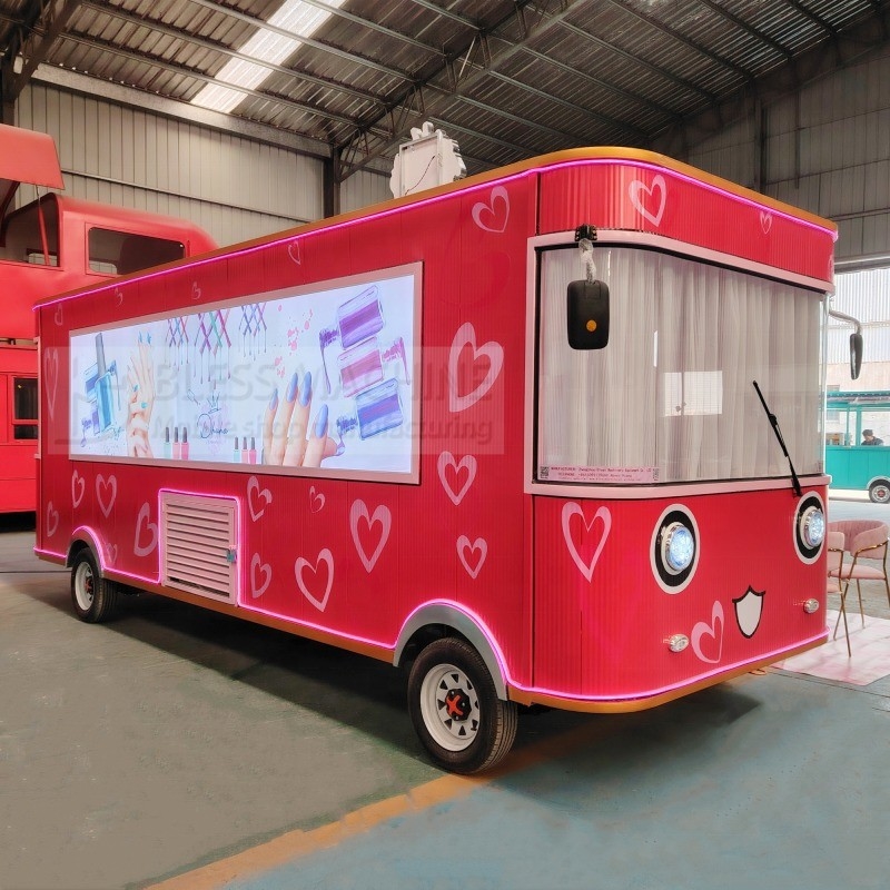 85 km de longa distância US Standard Coffee Food Trailer para customizado Mobile BBQ Snack Van