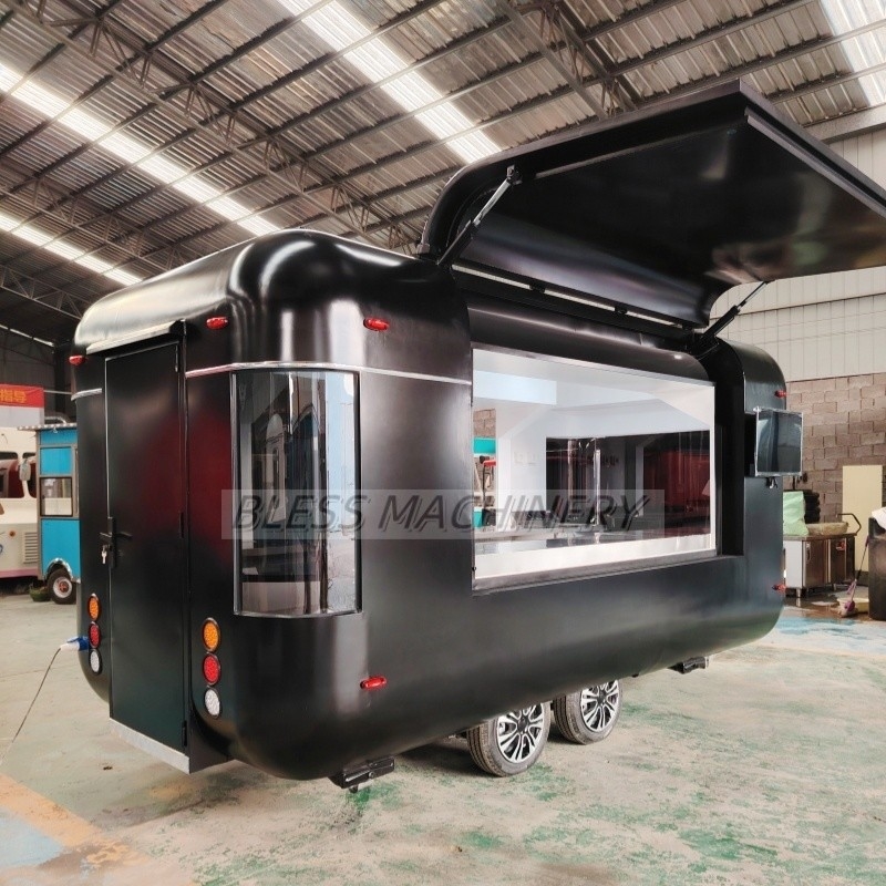 Four Wheeler Food Warmer Trailer nos EUA com Função de Produção de Alimentos e Aço Inoxidável