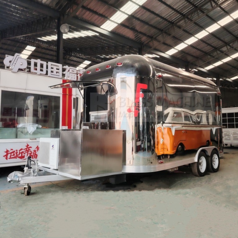 40 km/h Vendas móveis Trailer para lanches Fast food bebidas gelado café chá leite
