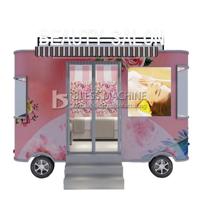 4 Wheels Technology Mobile Beauty Spa Salon Trailer para produtos lácteos Longa vida útil