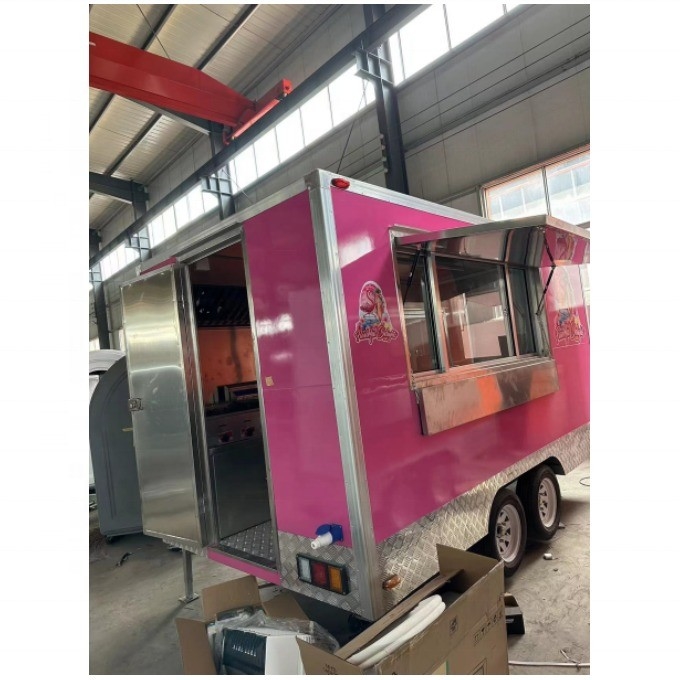 Automático de matérias-primas de milho de pequeno investimento Trailer de venda de alimentos com baixo investimento