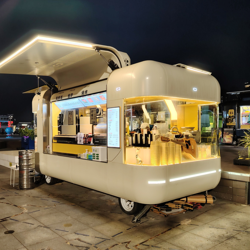 Tipo 2024 Trailer de alimentação móvel de venda de rua com voltagem total de cozinha 110v/220v