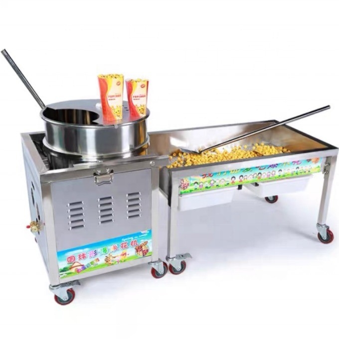 Garantia de 24 meses Máquina de pipoca de super desempenho para produção de lanches de açúcar de óleo de milho