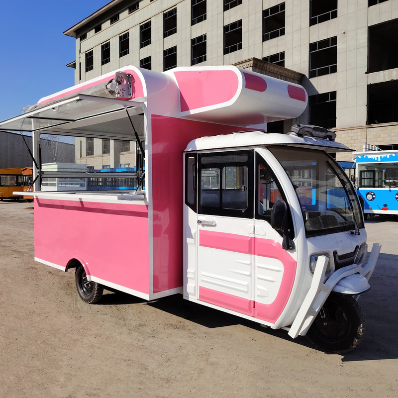 Triciclo multiuso móvel elétrico de fast food para óleo de cozinha a 40 km/h