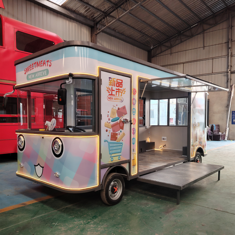 Trabalhos de construção Carrinho móvel eléctrico multifuncional para alimentação e lanches
