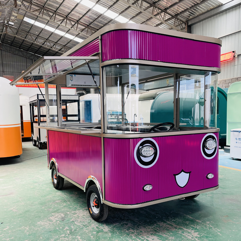 Caminhão Elétrico Móvel de Bebidas de Frango Fritado Combo Cola por Sorvete Leite Chá Alimentos